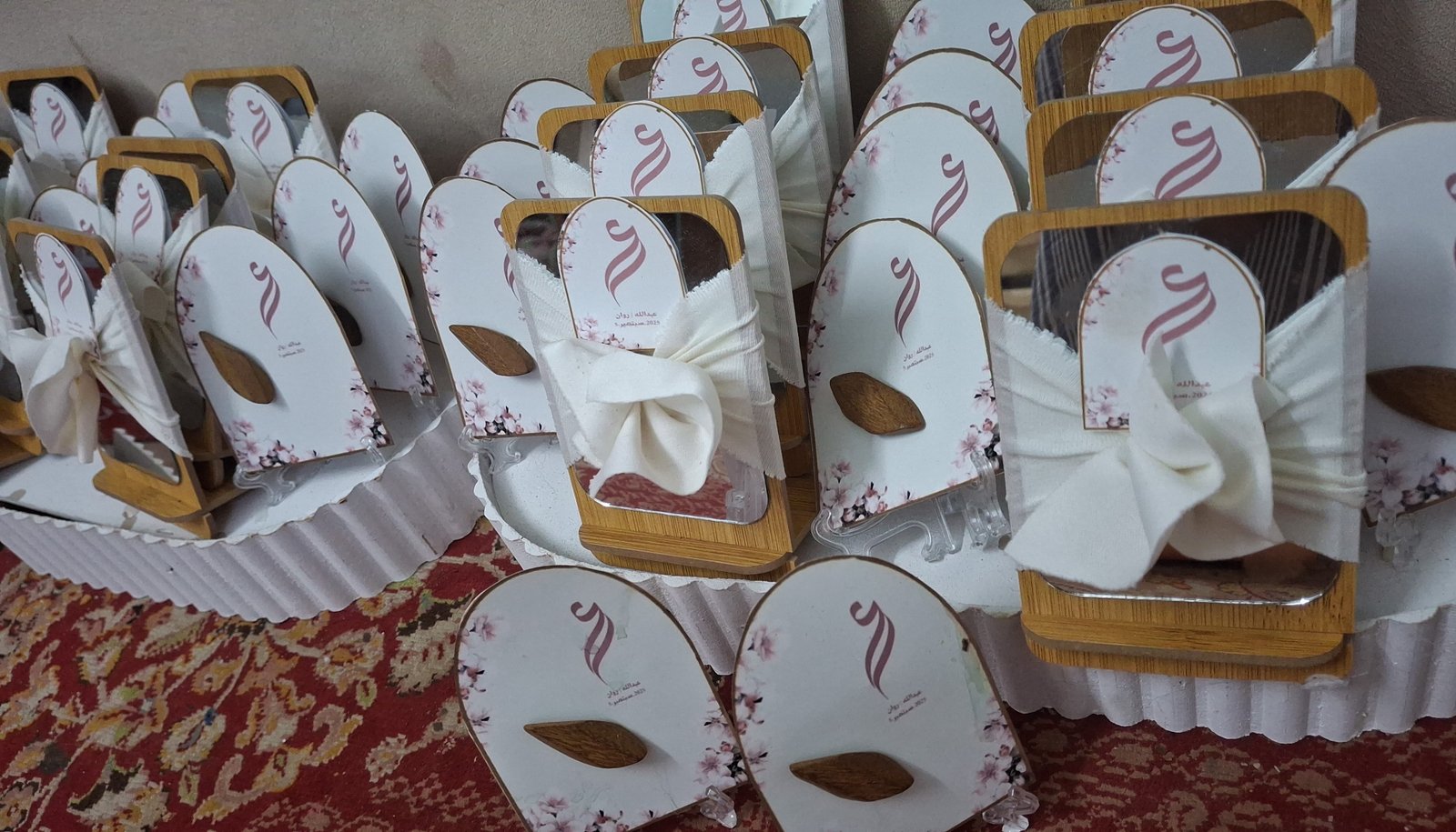 سلتين مرايات خشب+عوده